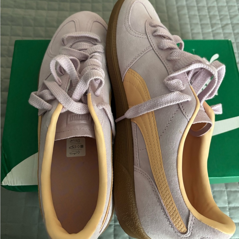 Puma Palermo Grape Mist Peach Fizz Unisex‎ Casual Shoes Women 10.5